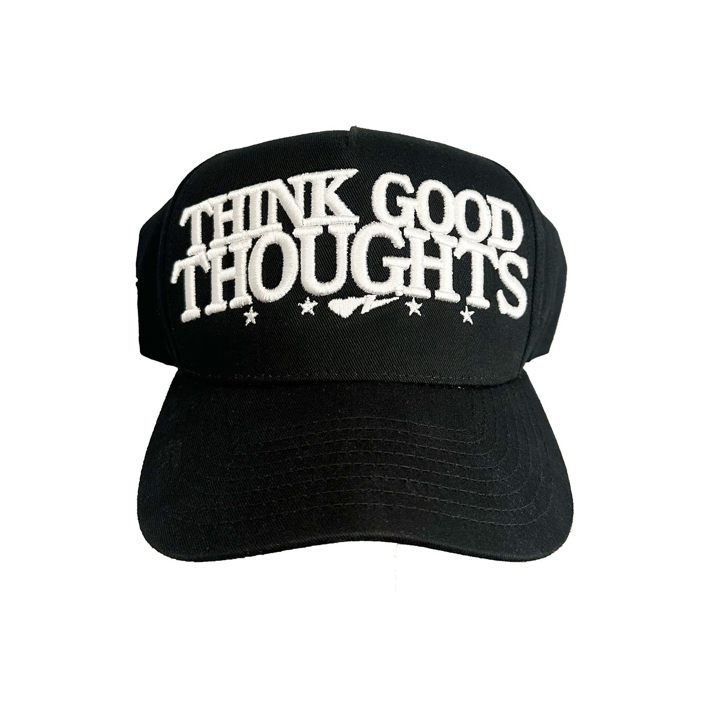 BLACK "HEROIKS" THINK GOOD THOUGHTS 5 PANEL CAP