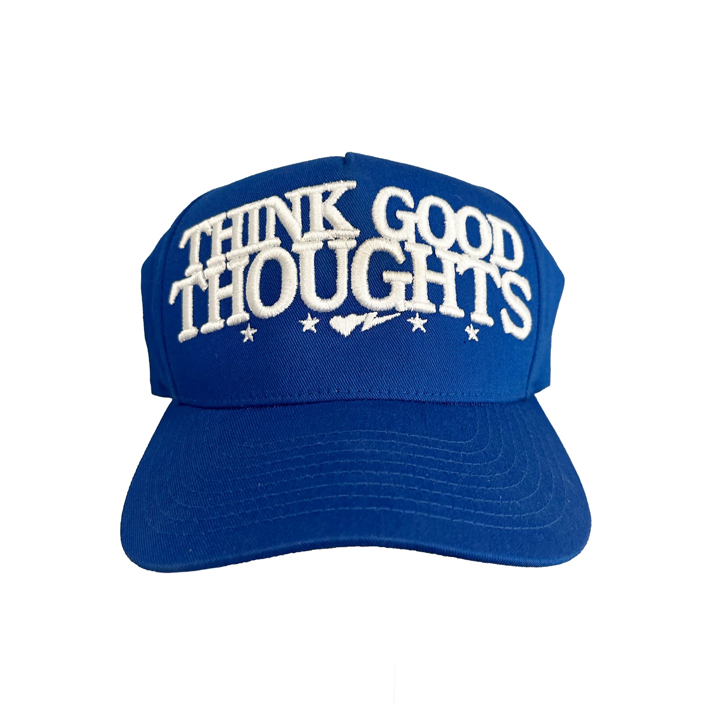 BLUE "HEROIKS" THINK GOOD THOUGHTS 5 PANEL CAP