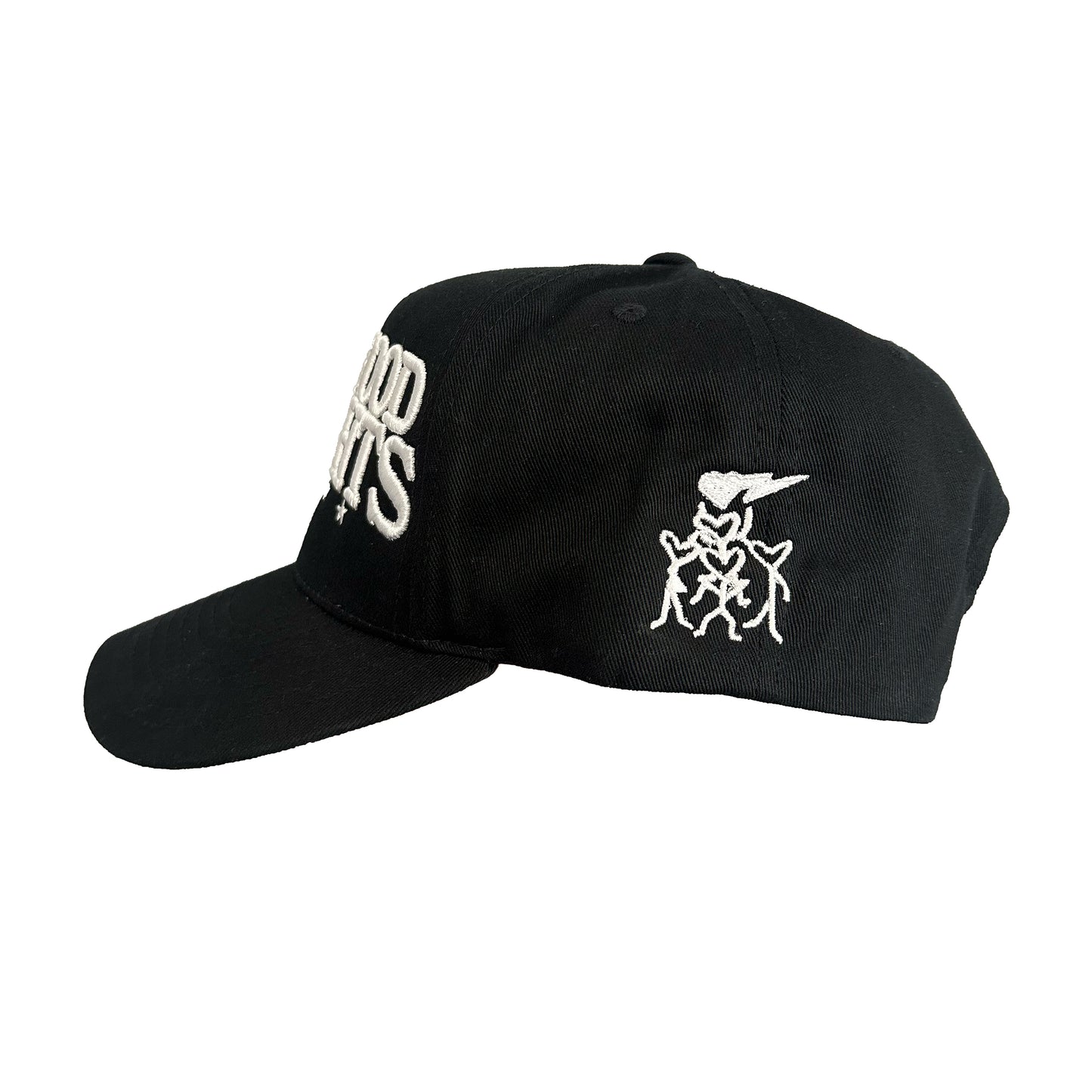 BLACK "HEROIKS" THINK GOOD THOUGHTS 5 PANEL CAP