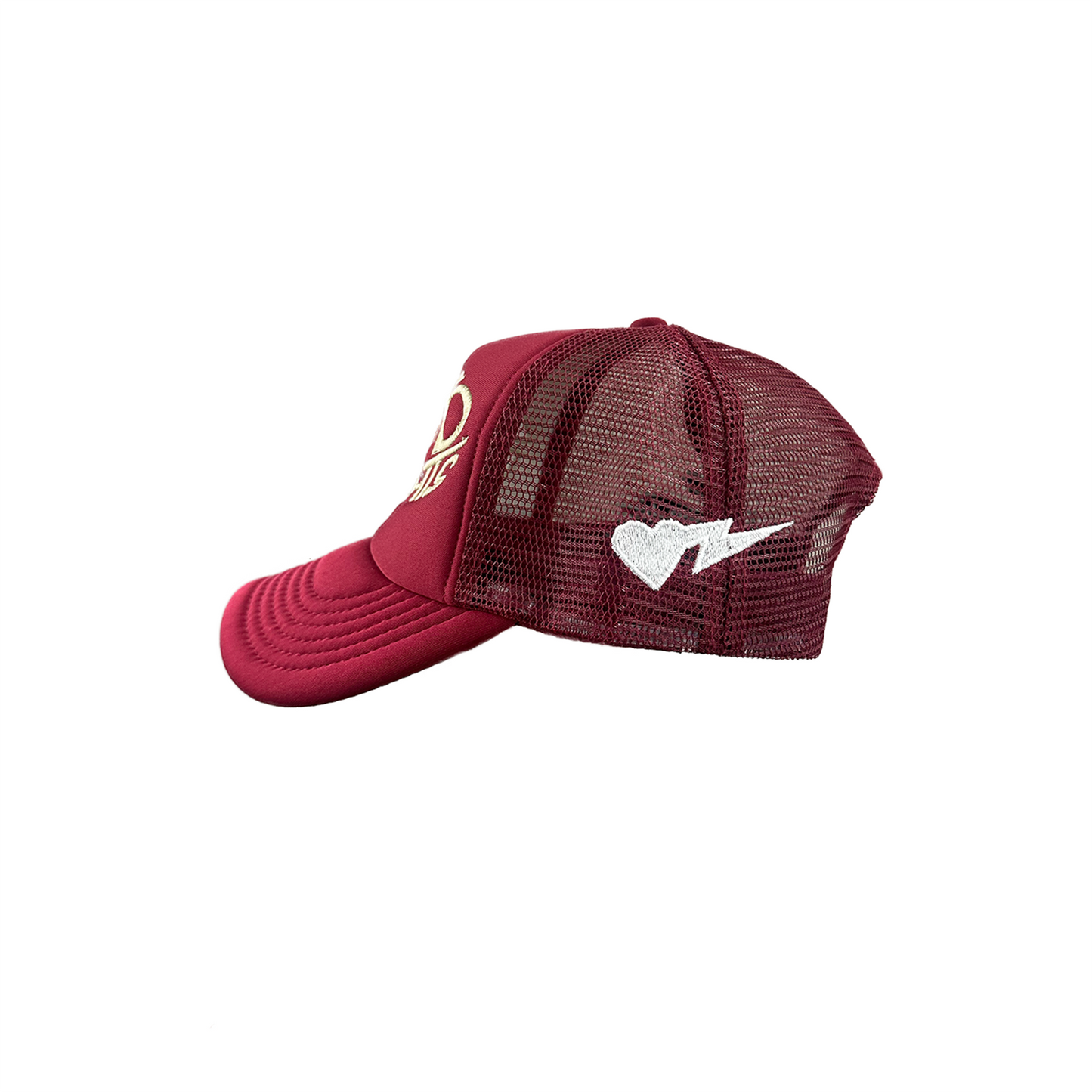 MAROON THINK GOOD THOUGHTS TRUCKER HAT