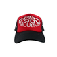 VARSITY RED THINK GOOD THOUGHTS TRUCKER HAT