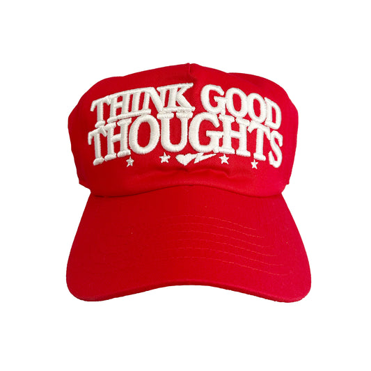 RED "HEROIKS" THINK GOOD THOUGHTS 5 PANEL CAP