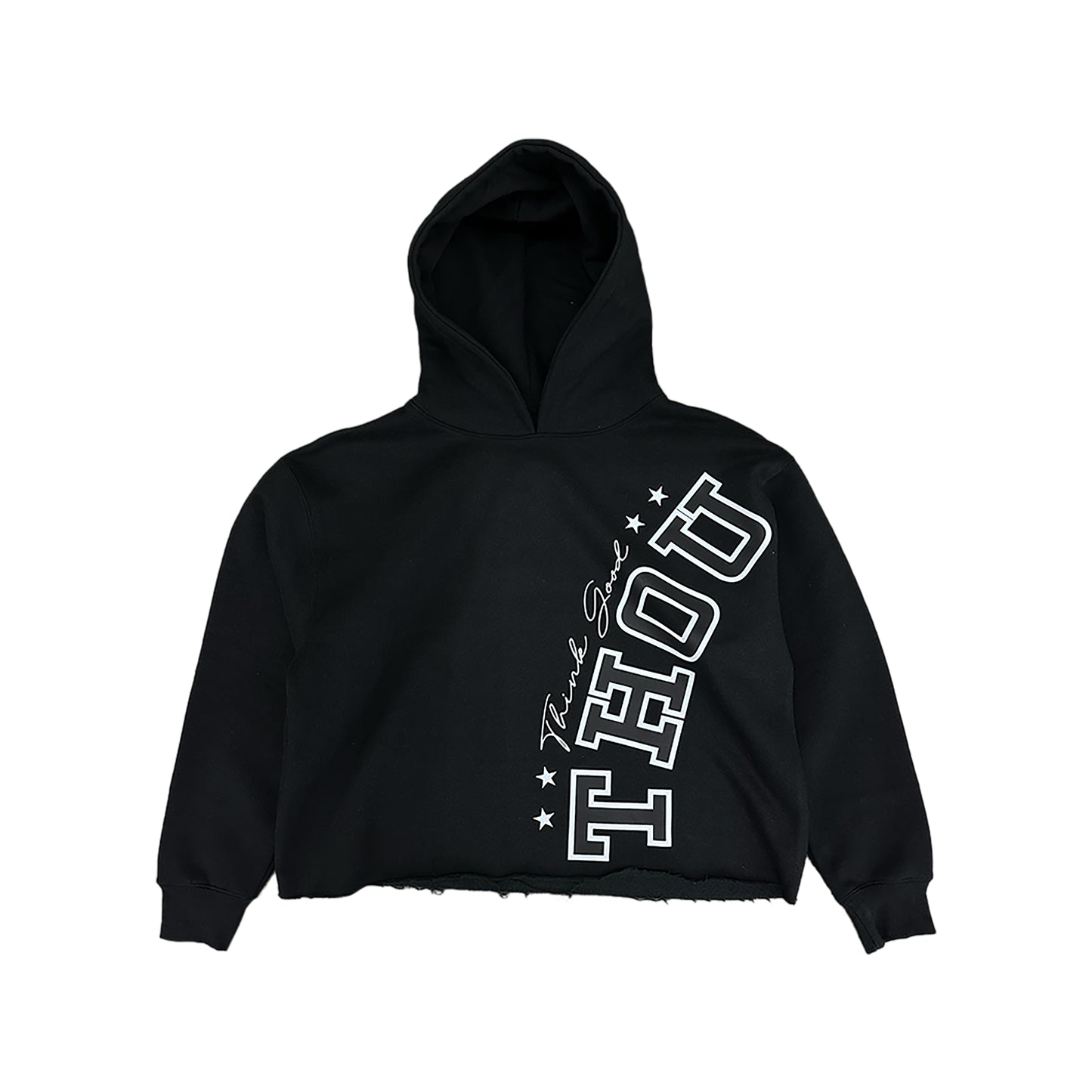 THINK GOOD THOUGHTS SPLIT-FRAME HOODIE