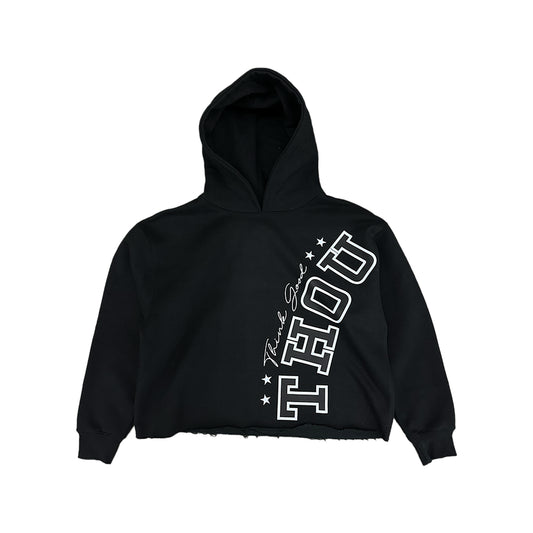 THINK GOOD THOUGHTS SPLIT-FRAME HOODIE