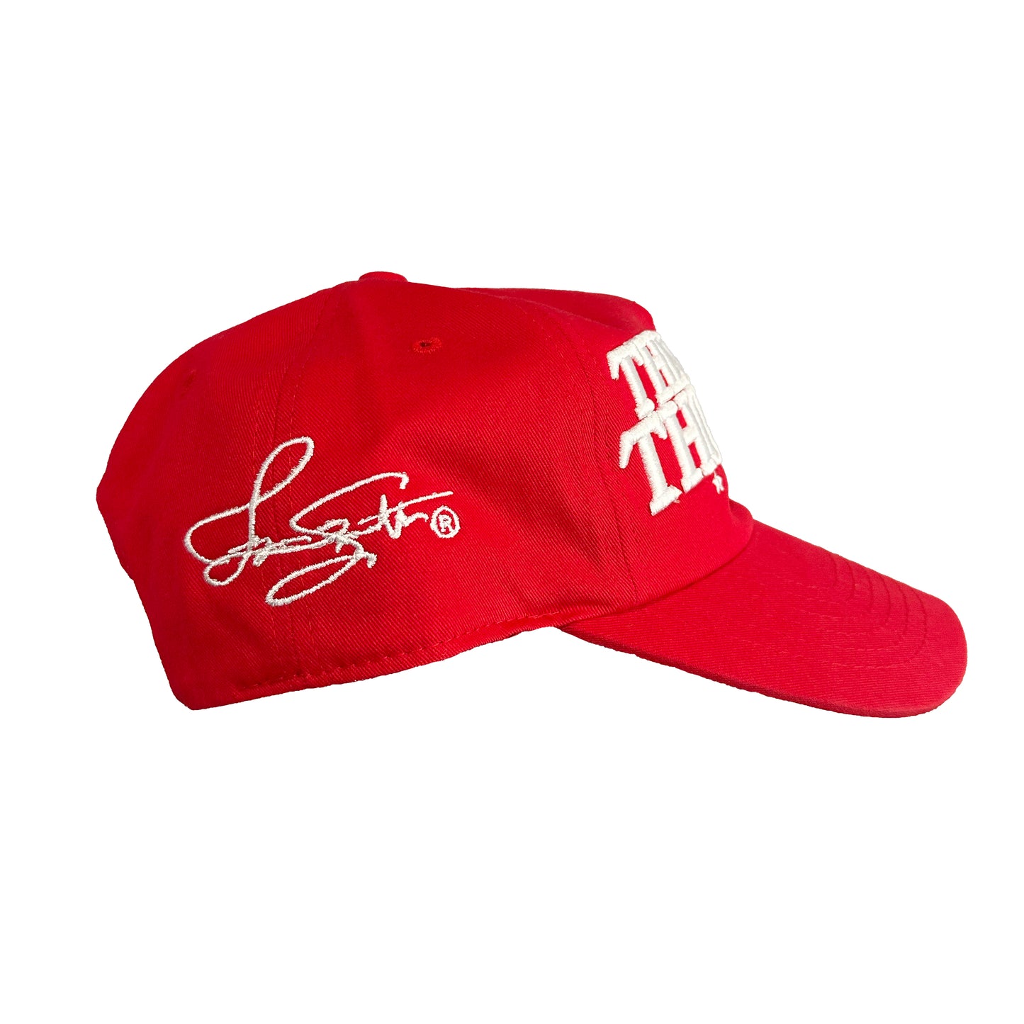 RED "HEROIKS" THINK GOOD THOUGHTS 5 PANEL CAP